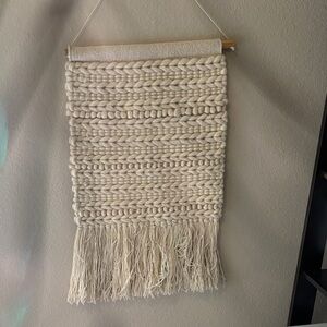 Elegant Cream Woven Wall Tapestry